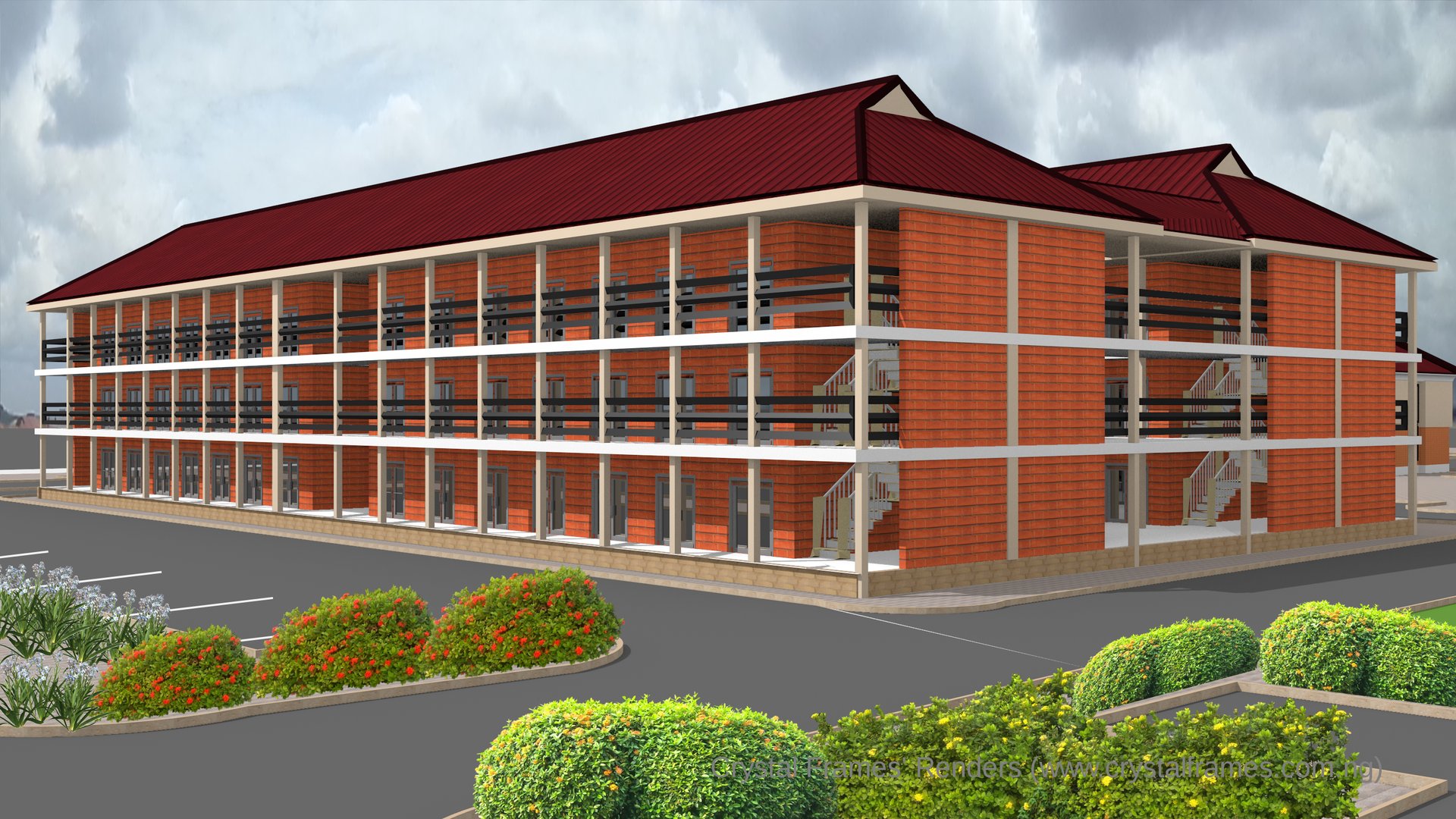 Kubwa Market, Kubwa, Abuja, Nigeria. [Block of Shops]